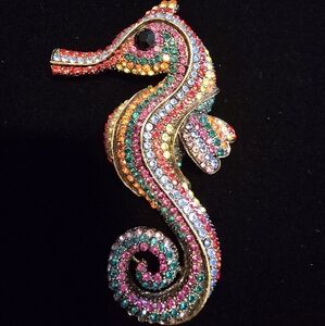 Vintage seahorse, brooch.
